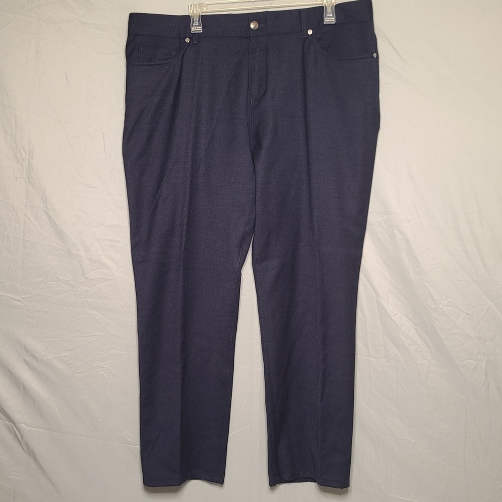 Peter Millar Collection Pants Mens 40 Dark Blue Soft Quiet Preppy‎ Wool 5 Pocket